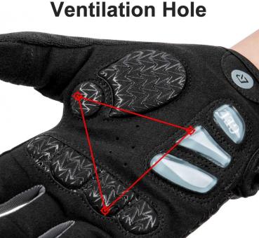 ROCKBROS | Fahrradhandschuhe – Vollfinger Handschuhe für Männer und Frauen, Frühling/Herbst, für MTB, Rennrad, Motorrad, Touchscreen – Outdoor Sports